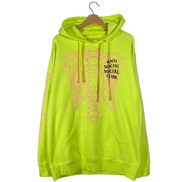 Anti social social club hoodie yellow sales